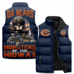 Chicago Bears NFL Style Sleeveless Puffer Jacket For Fans