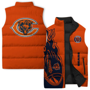 Chicago Bears NFL Style Sleeveless Puffer Jacket For Fans