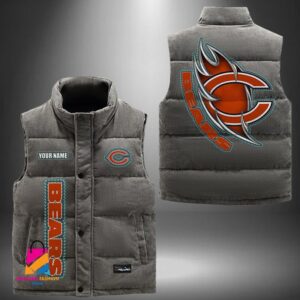 Chicago Bears NFL Style Sleeveless Puffer Jacket For Fans