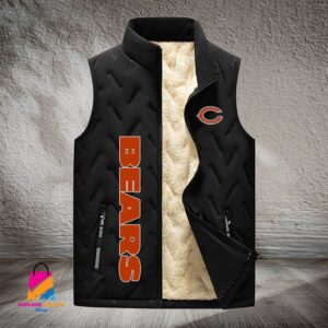 Chicago Bears NFL Style Sleeveless Puffer Jacket For Fans
