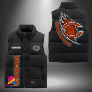 Chicago Bears NFL Style Sleeveless Puffer Jacket For Fans