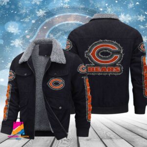 Chicago Bears NFL Style Thermal Cotton Jacket Prim For Fans