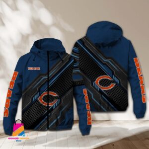 Chicago Bears NFL Style Windbreaker Jacket For Fans