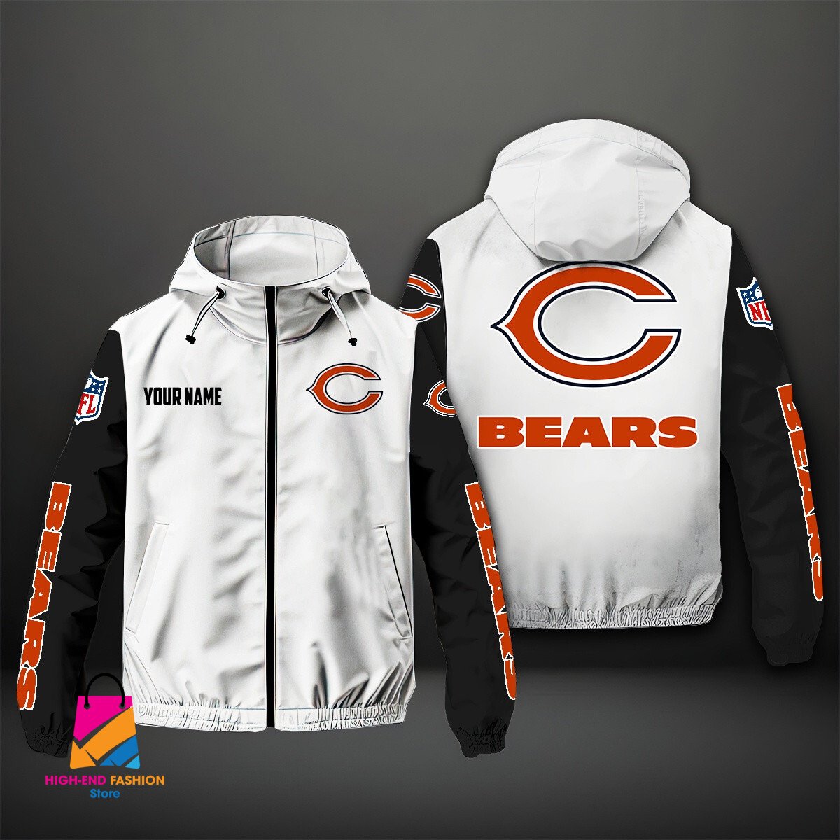 Chicago Bears NFL Style Windbreaker Jacket For Fans