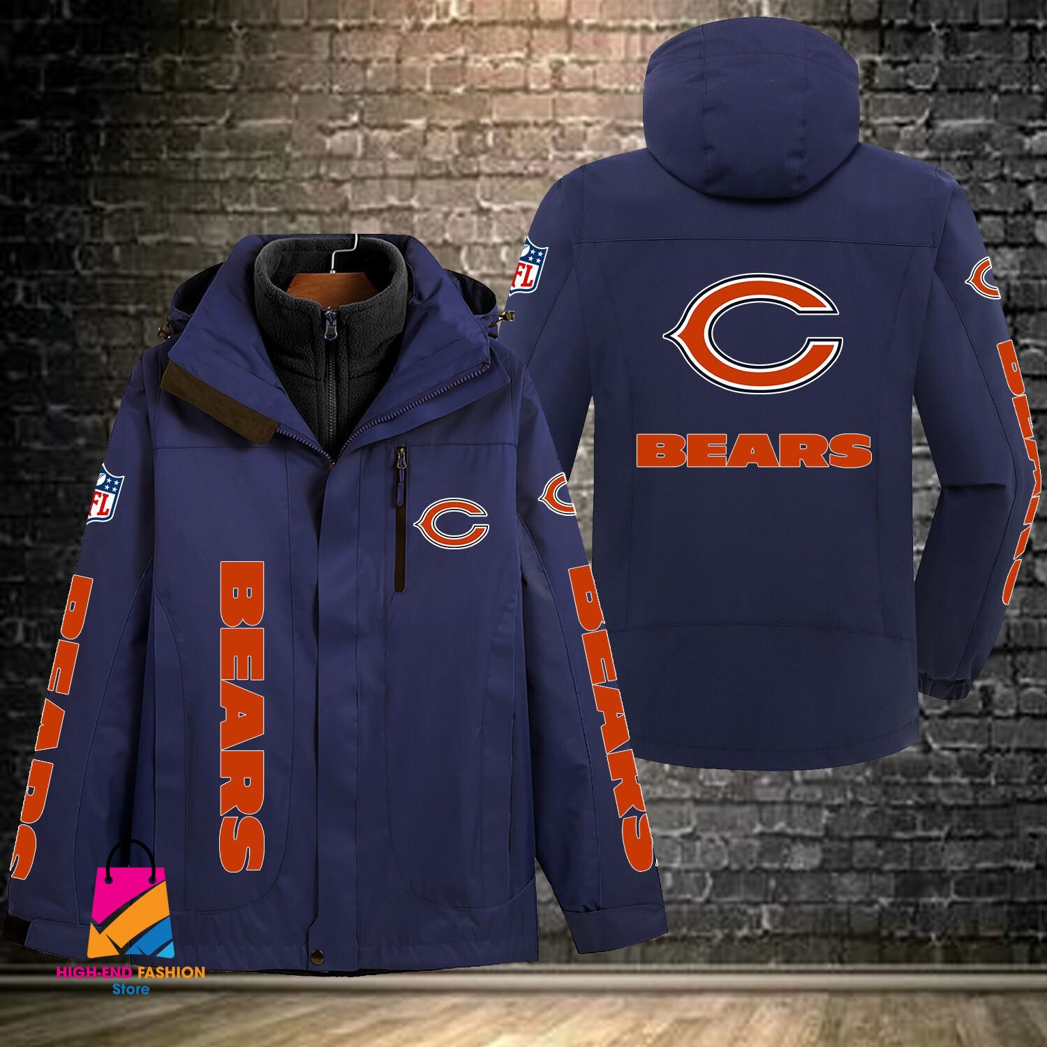 Chicago Bears NFL Style Windbreaker Jacket For Fans