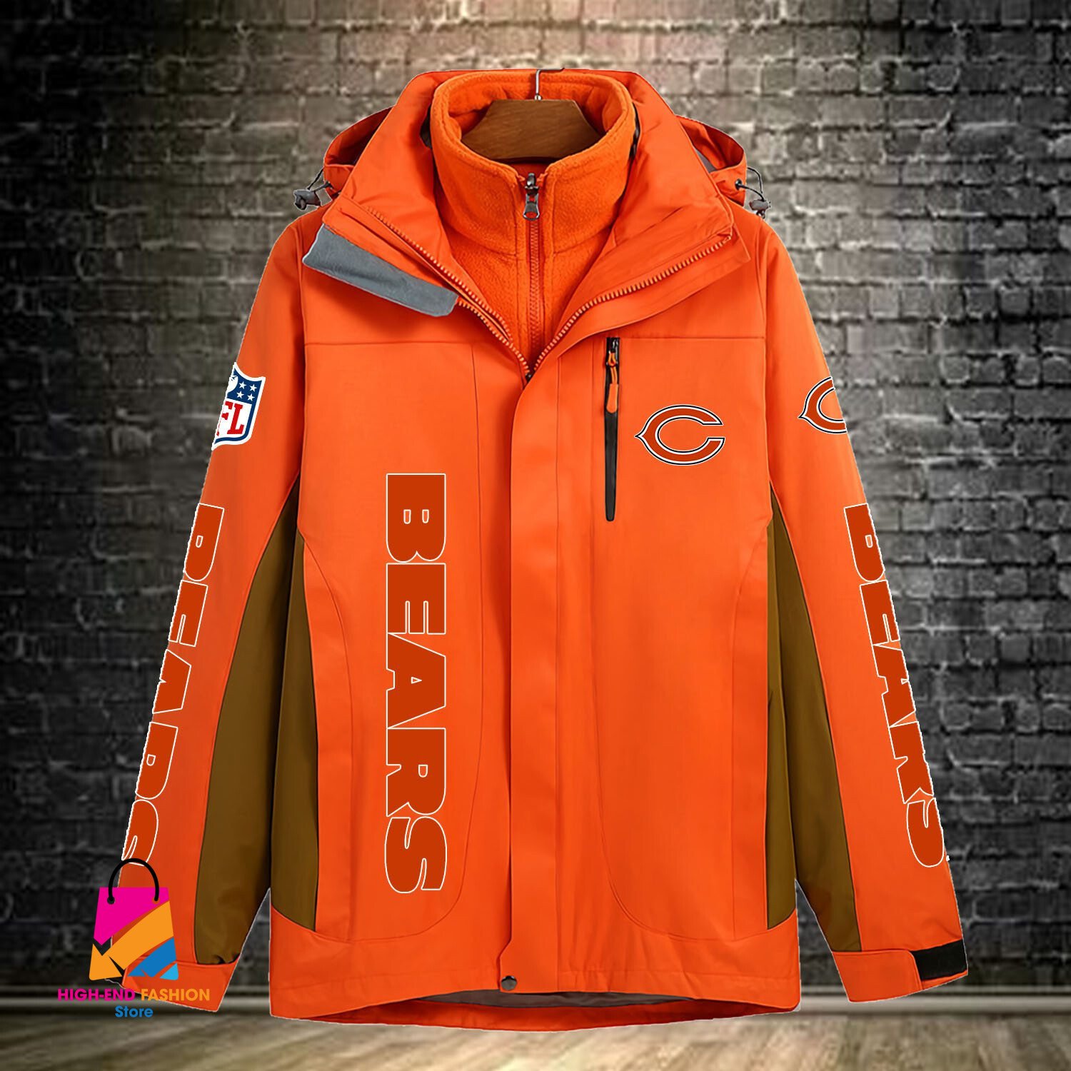 Chicago Bears NFL Style Windbreaker Jacket For Fans