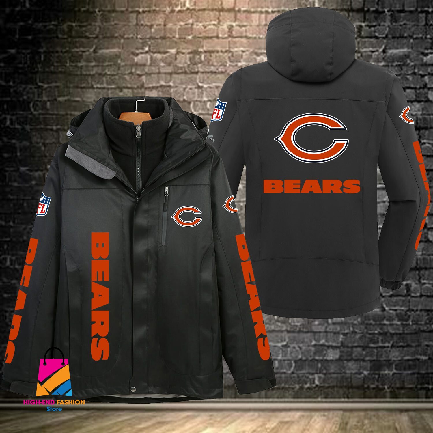 Chicago Bears NFL Style Windbreaker Jacket For Fans