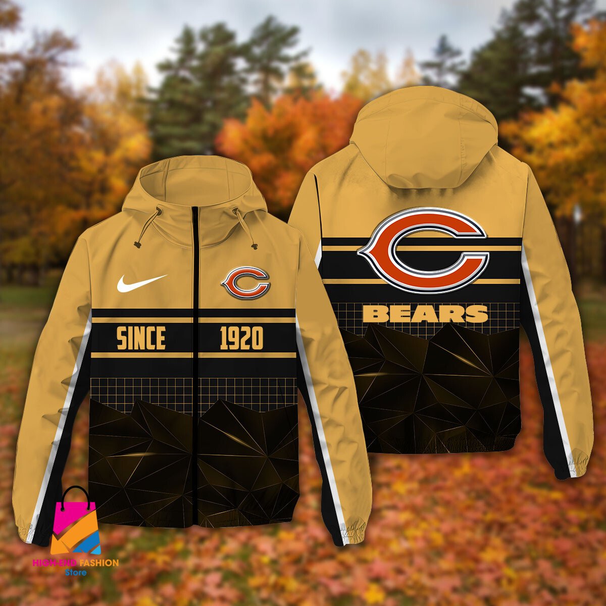 Chicago Bears NFL Style Windbreaker Jacket For Fans