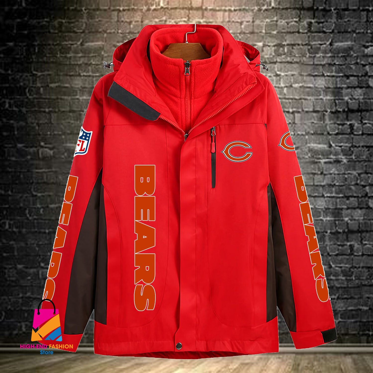 Chicago Bears NFL Style Windbreaker Jacket For Fans