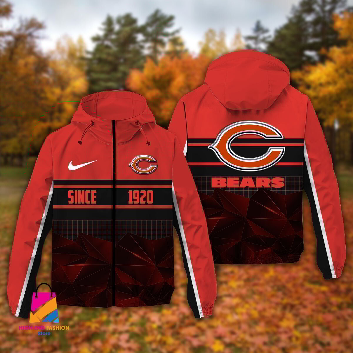 Chicago Bears NFL Style Windbreaker Jacket For Fans