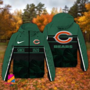 Chicago Bears NFL Style Windbreaker Jacket For Fans