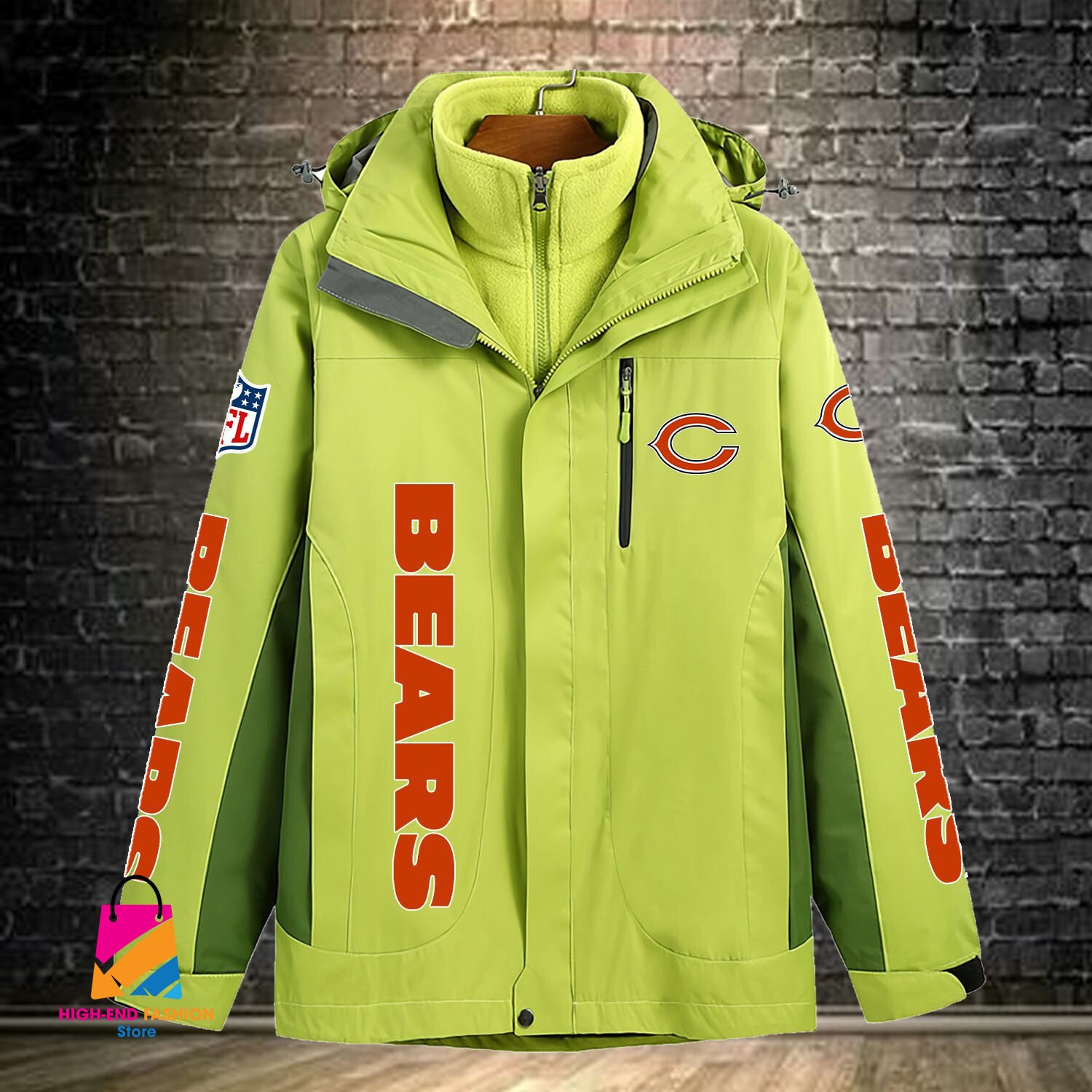 Chicago Bears NFL Style Windbreaker Jacket For Fans