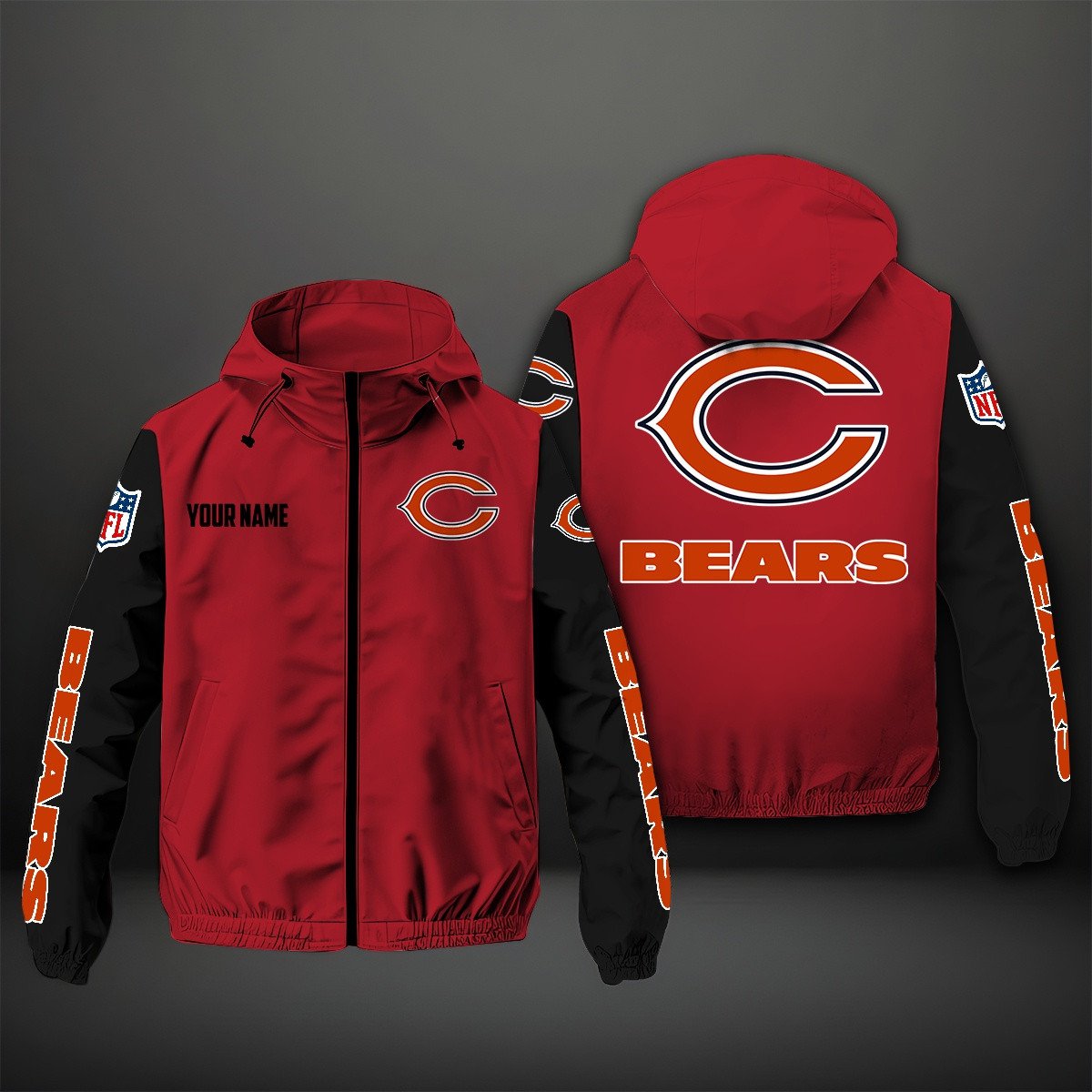 Chicago Bears NFL Style Windbreaker Jacket For Fans