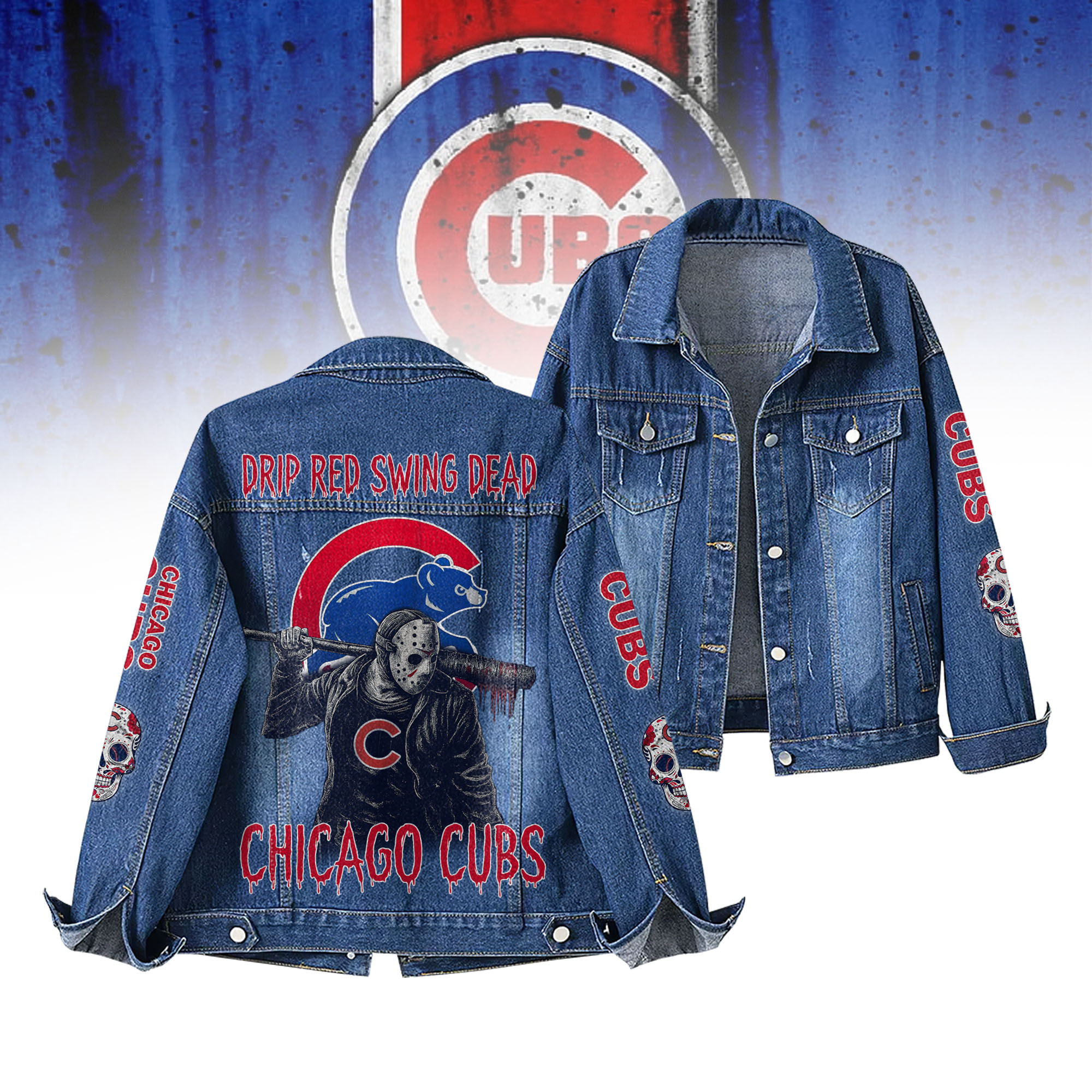 Chicago Cubs MLB Denim Jacket Gift For Fans