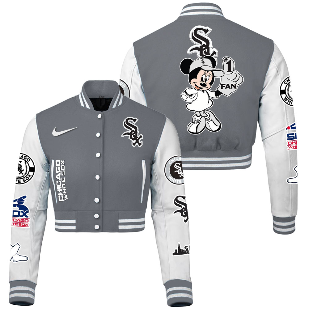 Chicago White Sox MLB Style Cropped Baseball Jacket For Fans