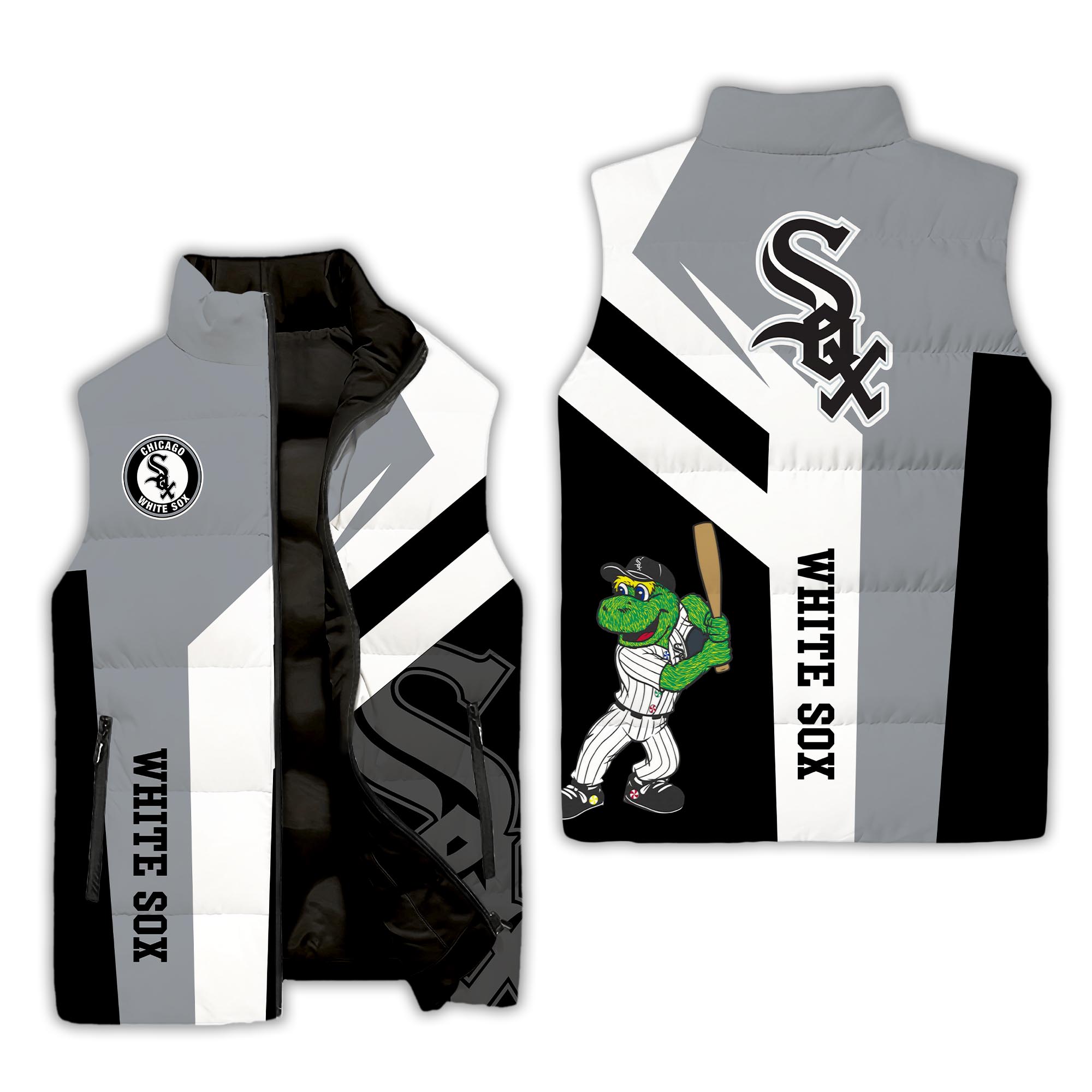 Chicago White Sox MLB Style Sleeveless Puffer Jacket For Fans