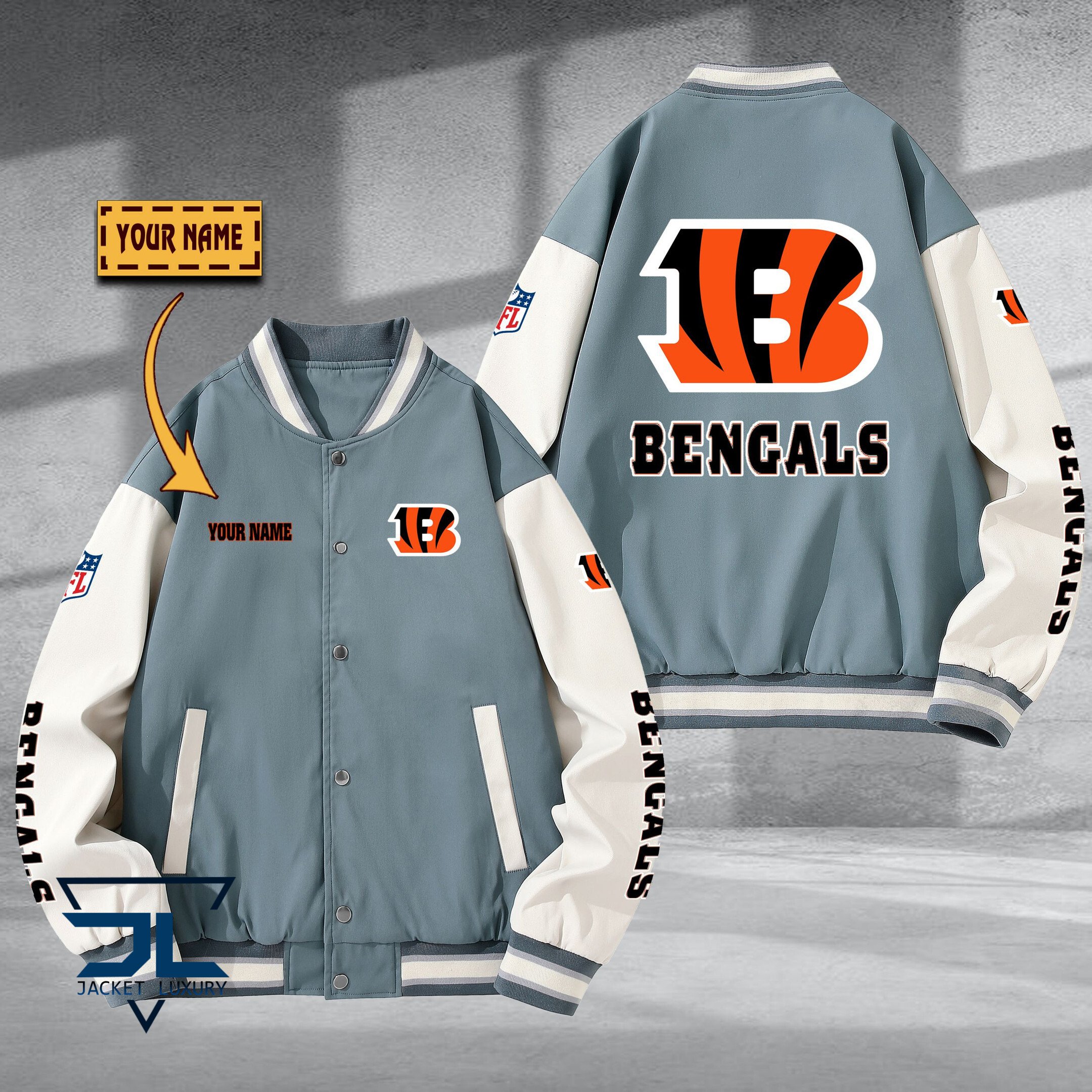Cincinnati Bengal NFL Style Baseball Jacket For Fan