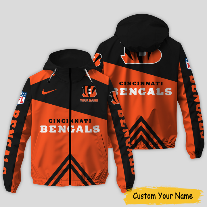 Cincinnati Bengals NFL Personalized Style Windbreaker Jacket For Fans