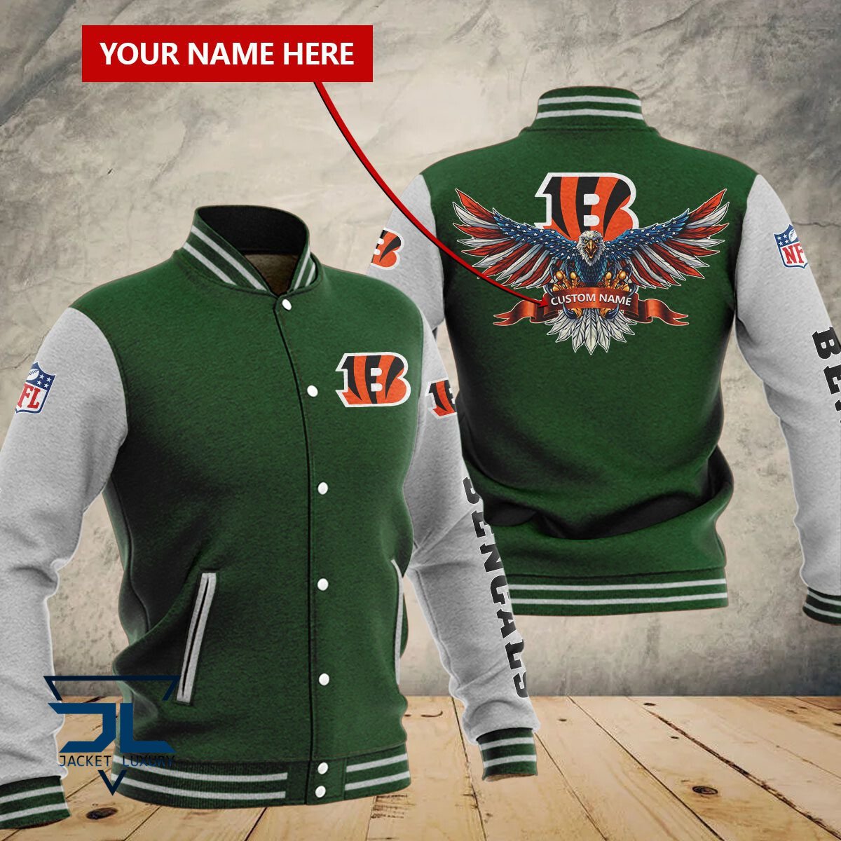 Cincinnati Bengals NFL Style Baseball Jacket For Fan