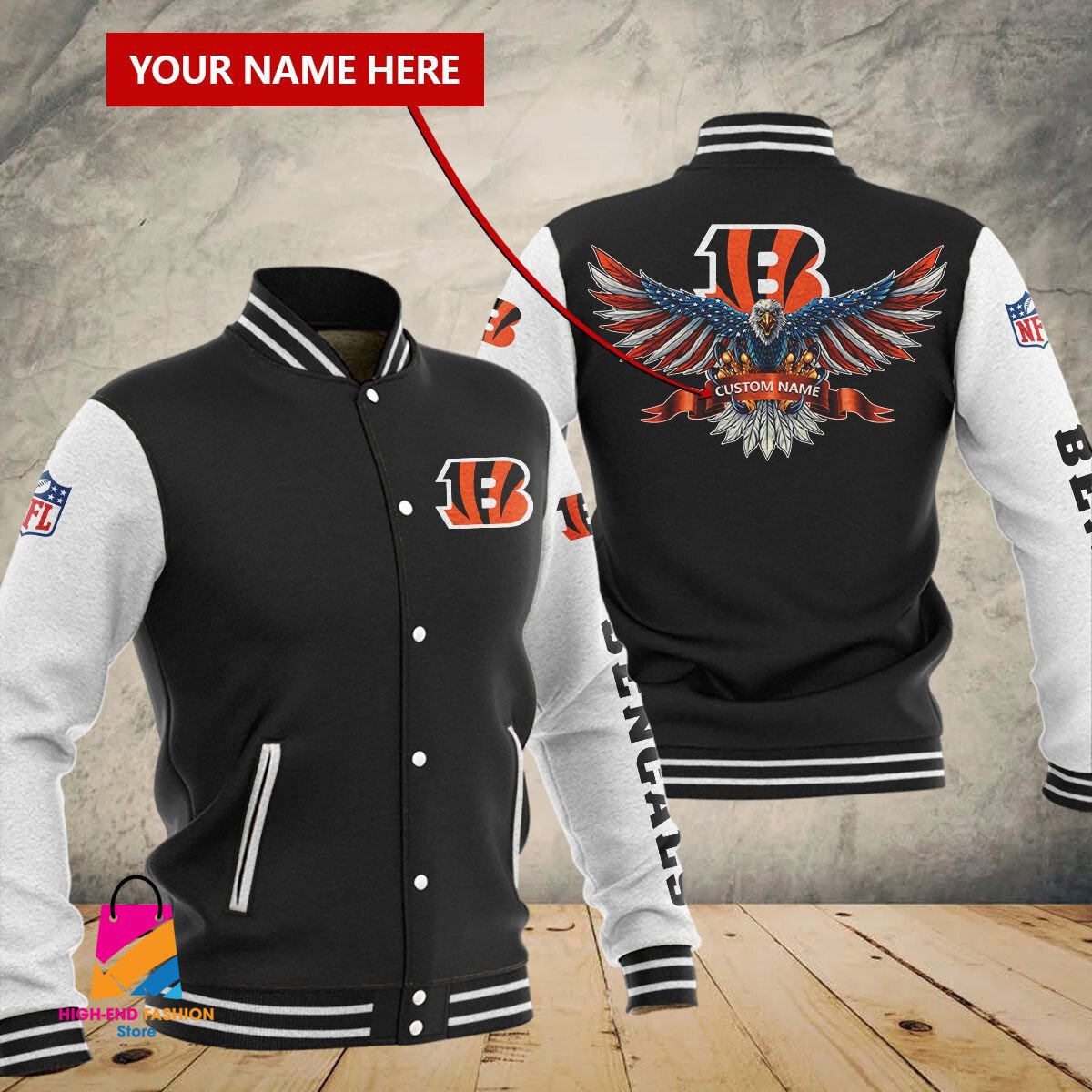 Cincinnati Bengals NFL Style Baseball Jacket For Fan