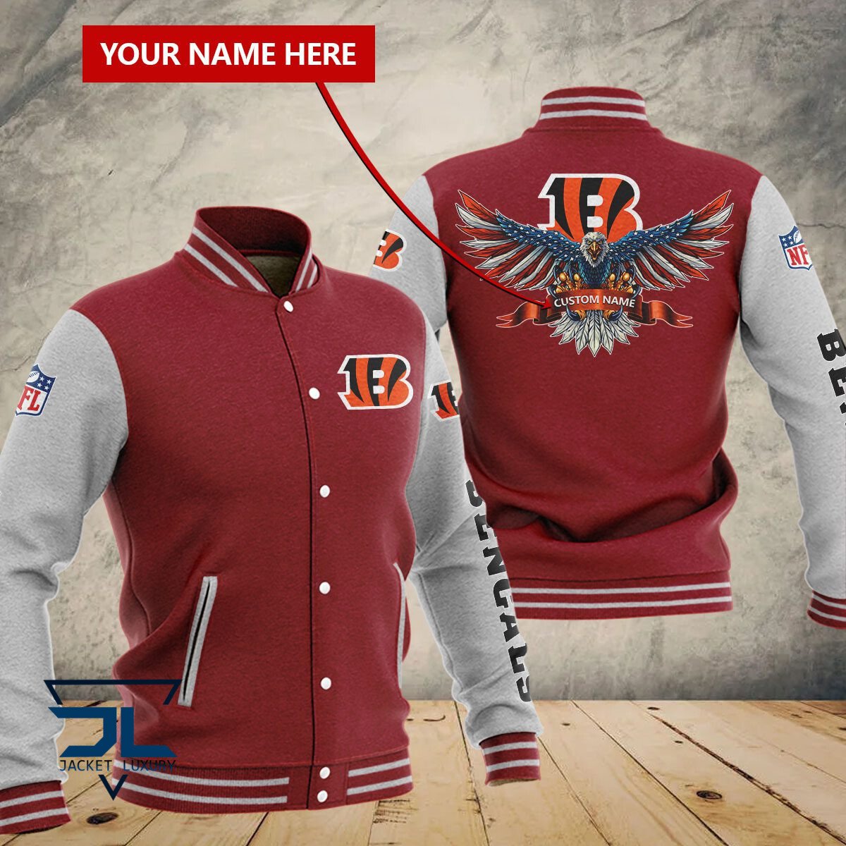 Cincinnati Bengals NFL Style Baseball Jacket For Fan