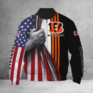 Cincinnati Bengals NFL Style Bomber Jacket For Fans