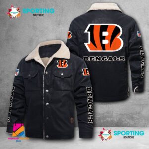 Cincinnati Bengals NFL Style Fleece Thermal Cotton Jacket For Fans