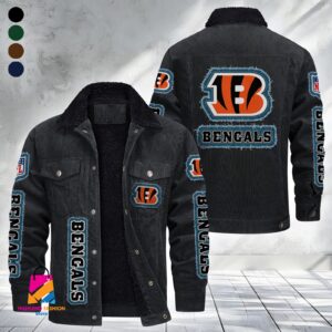 Cincinnati Bengals NFL Style Fleece Thermal Cotton Jacket For Fans