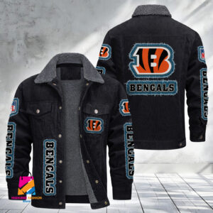 Cincinnati Bengals NFL Style Fleece Thermal Cotton Jacket For Fans