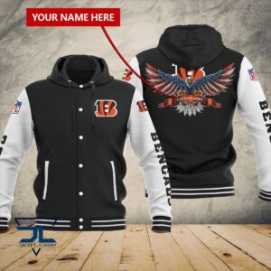 Cincinnati Bengals NFL Style Hooded Baseball Jacket For Fan