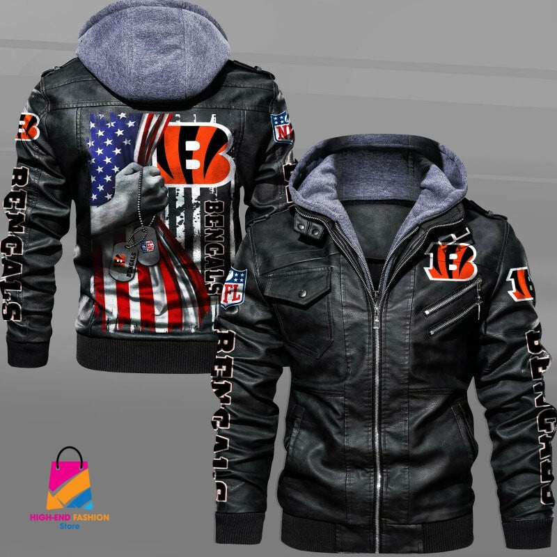 Cincinnati Bengals NFL Style Leather Jacket For Fan