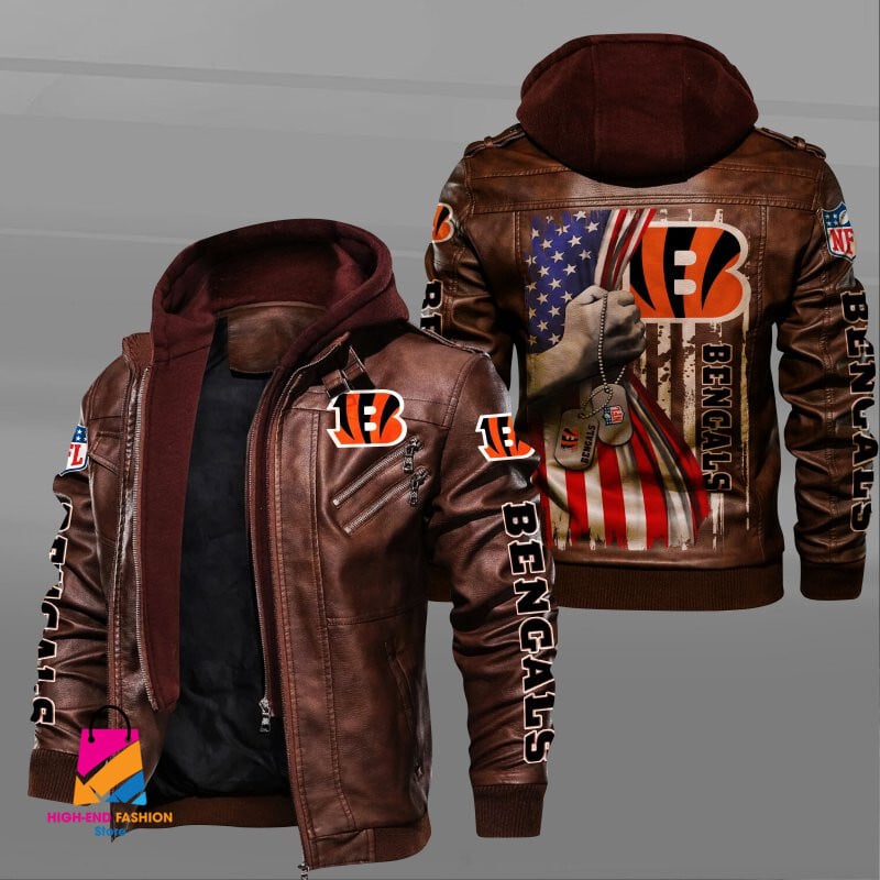 Cincinnati Bengals NFL Style Leather Jacket For Fan