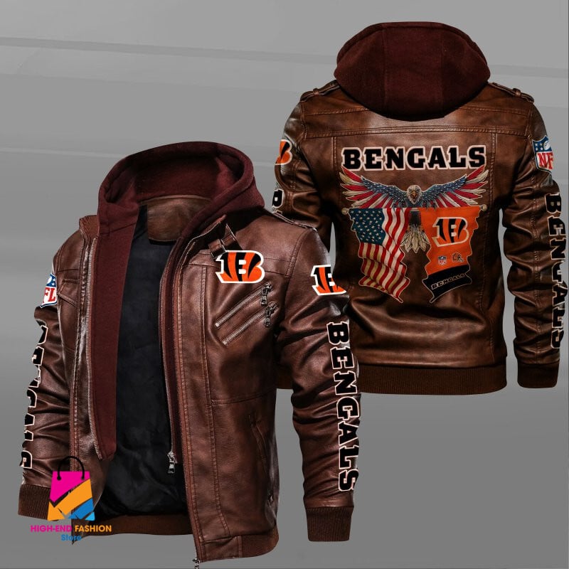 Cincinnati Bengals NFL Style Leather Jacket For Fan
