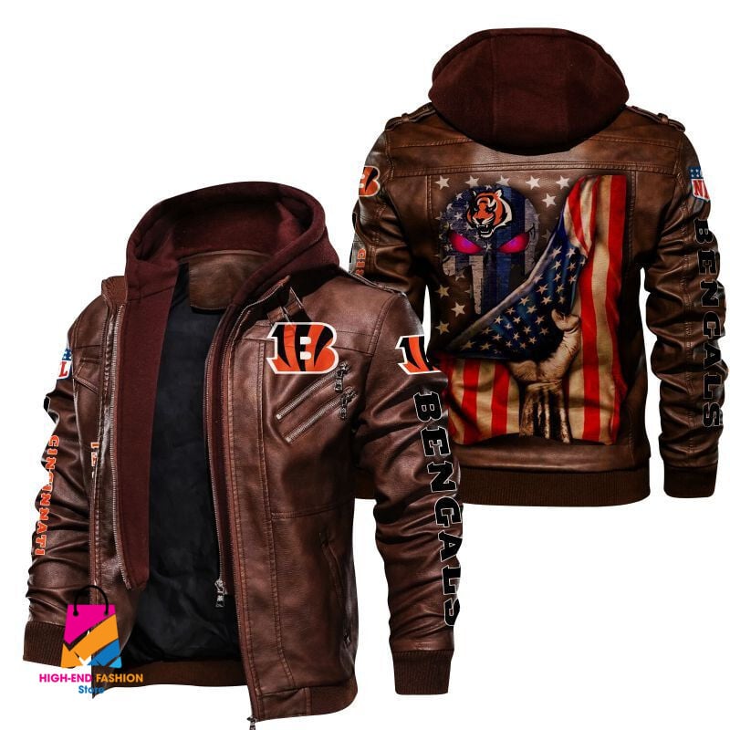 Cincinnati Bengals NFL Style Leather Jacket For Fan