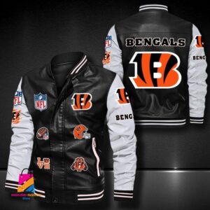 Cincinnati Bengals NFL Style Leather Jacket For Fan