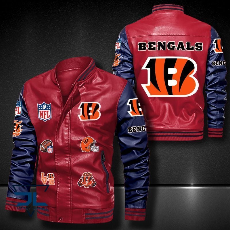 Cincinnati Bengals NFL Style Leather Jacket For Fan