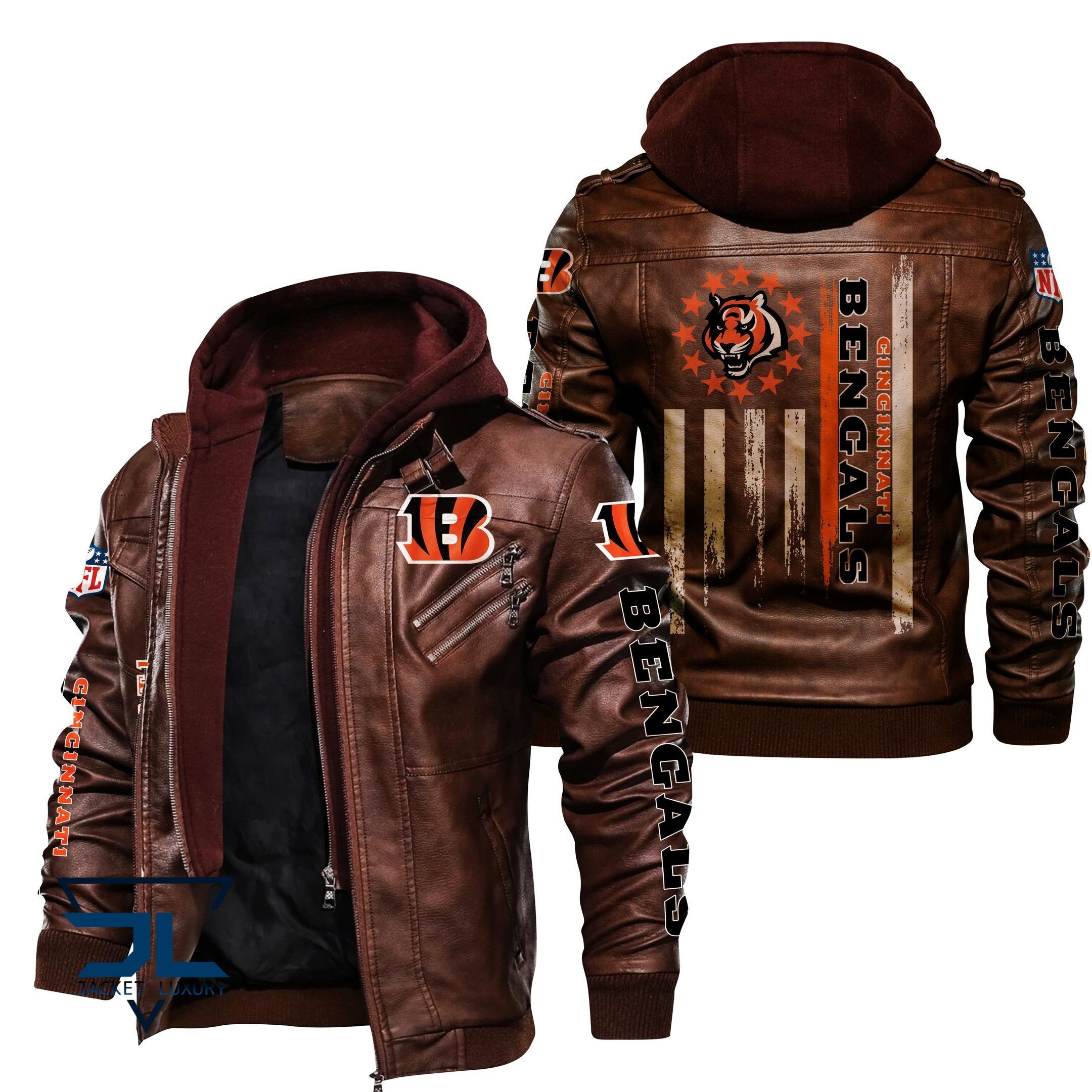 Cincinnati Bengals NFL Style Leather Jacket For Fan