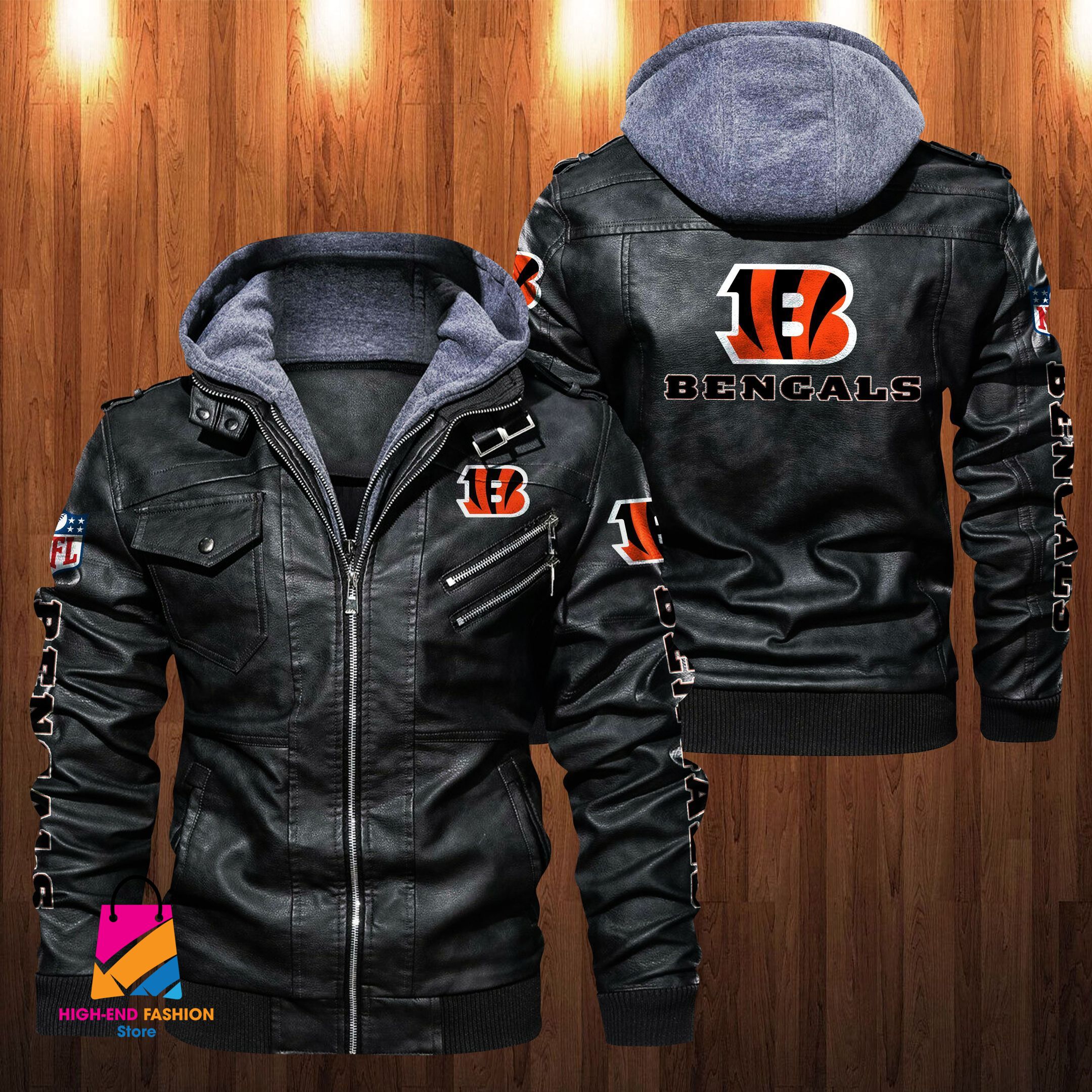 Cincinnati Bengals NFL Style Leather Jacket For Fan