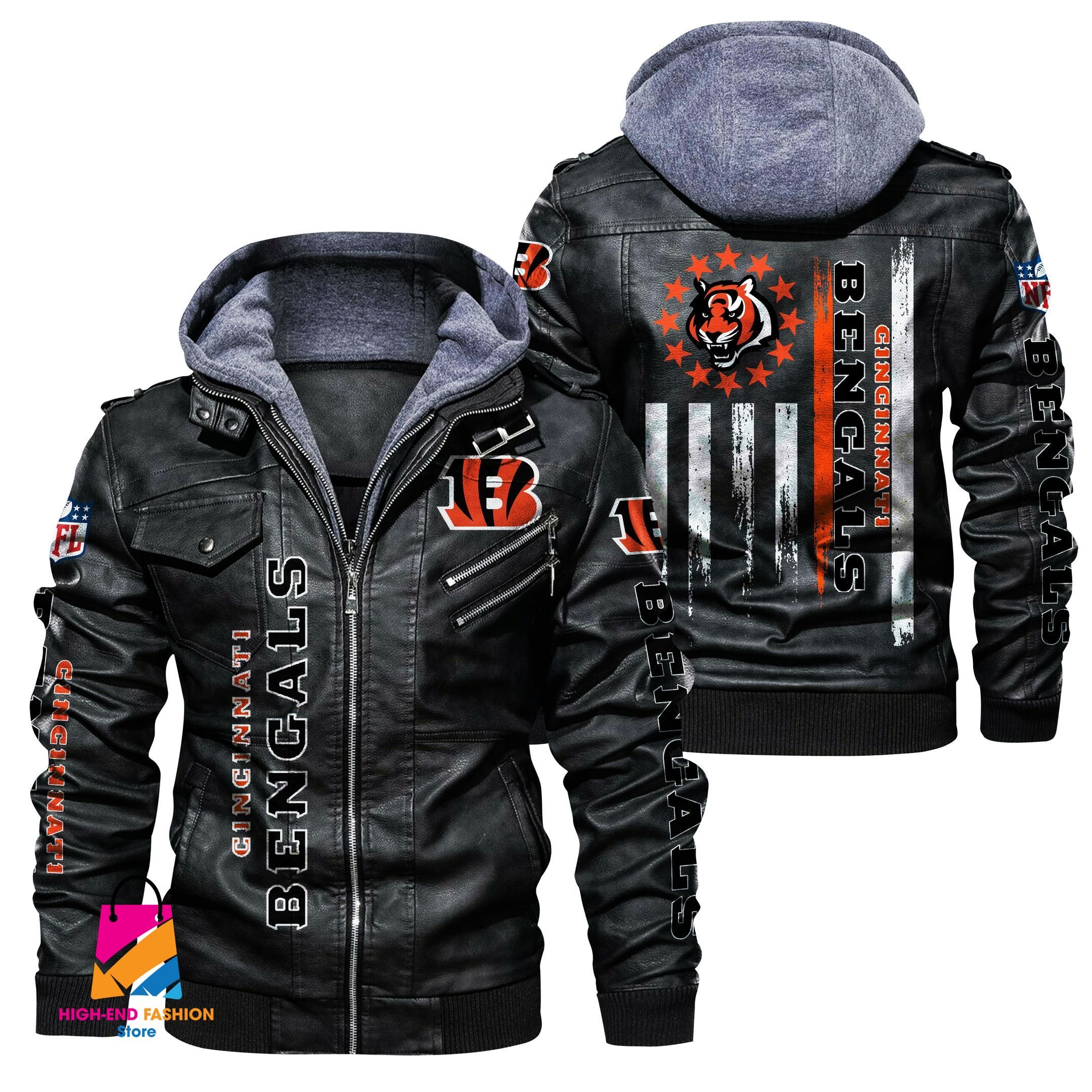 Cincinnati Bengals NFL Style Leather Jacket For Fan