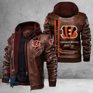 Cincinnati Bengals NFL Style Leather Jacket For Fans