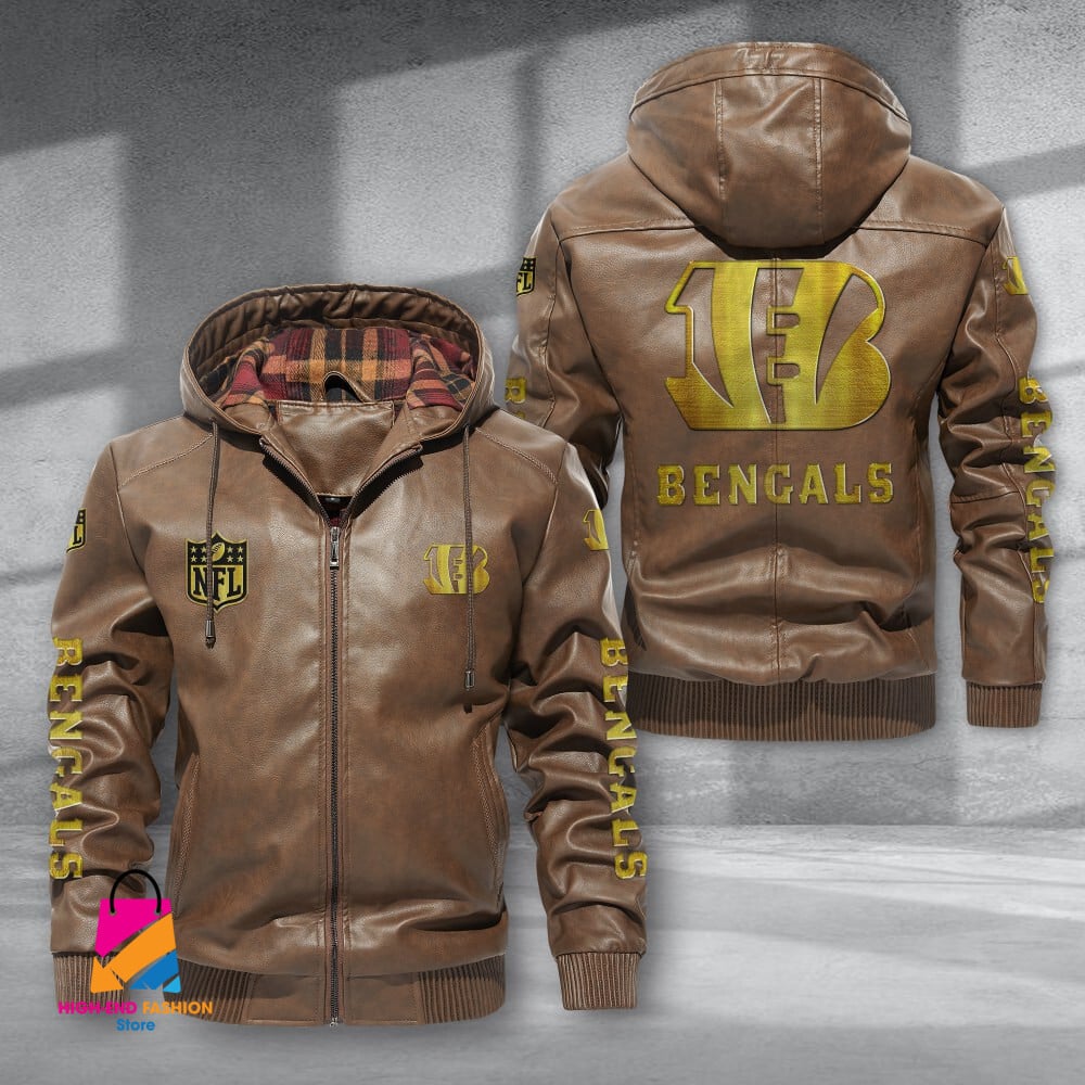 Cincinnati Bengals NFL Style Leather Jacket For Fans