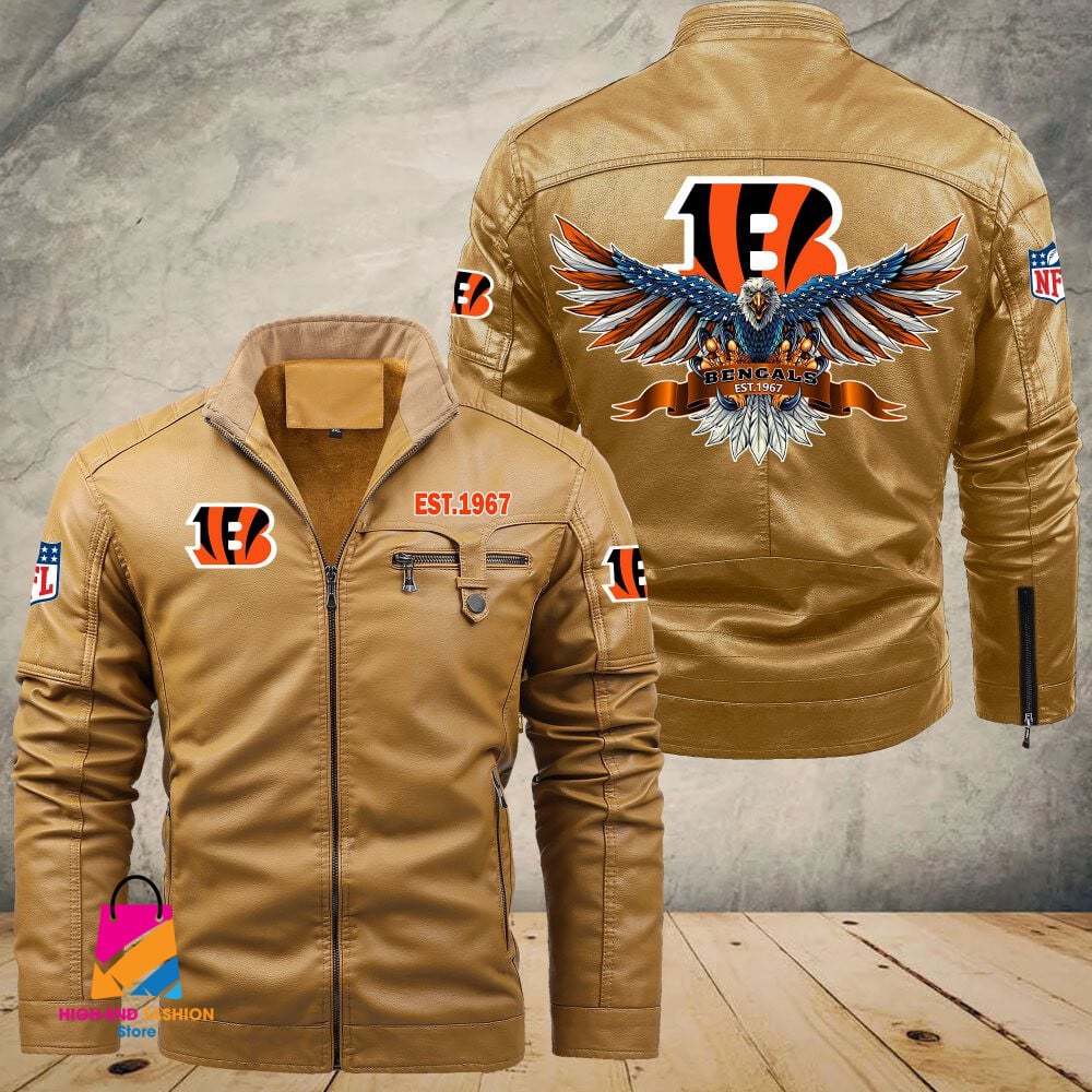 Cincinnati Bengals NFL Style Leather Jacket For Fans