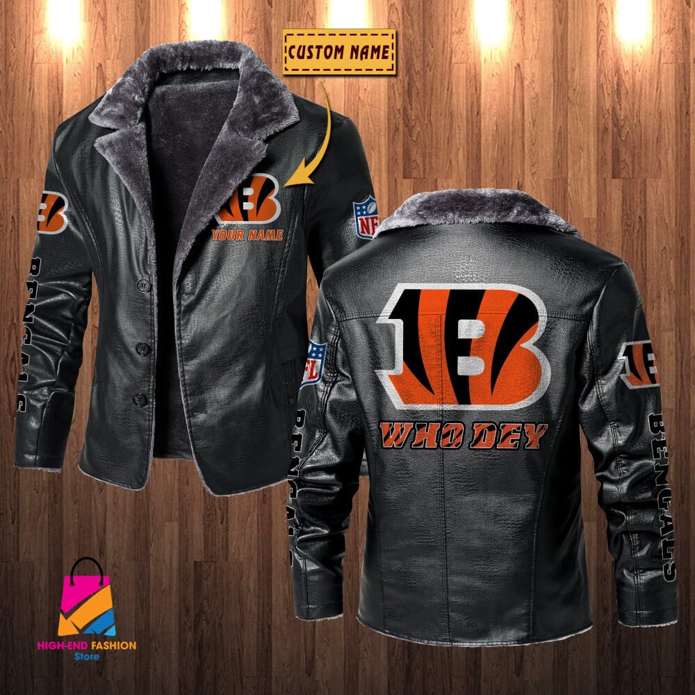Cincinnati Bengals NFL Style Leather Jacket For Fans
