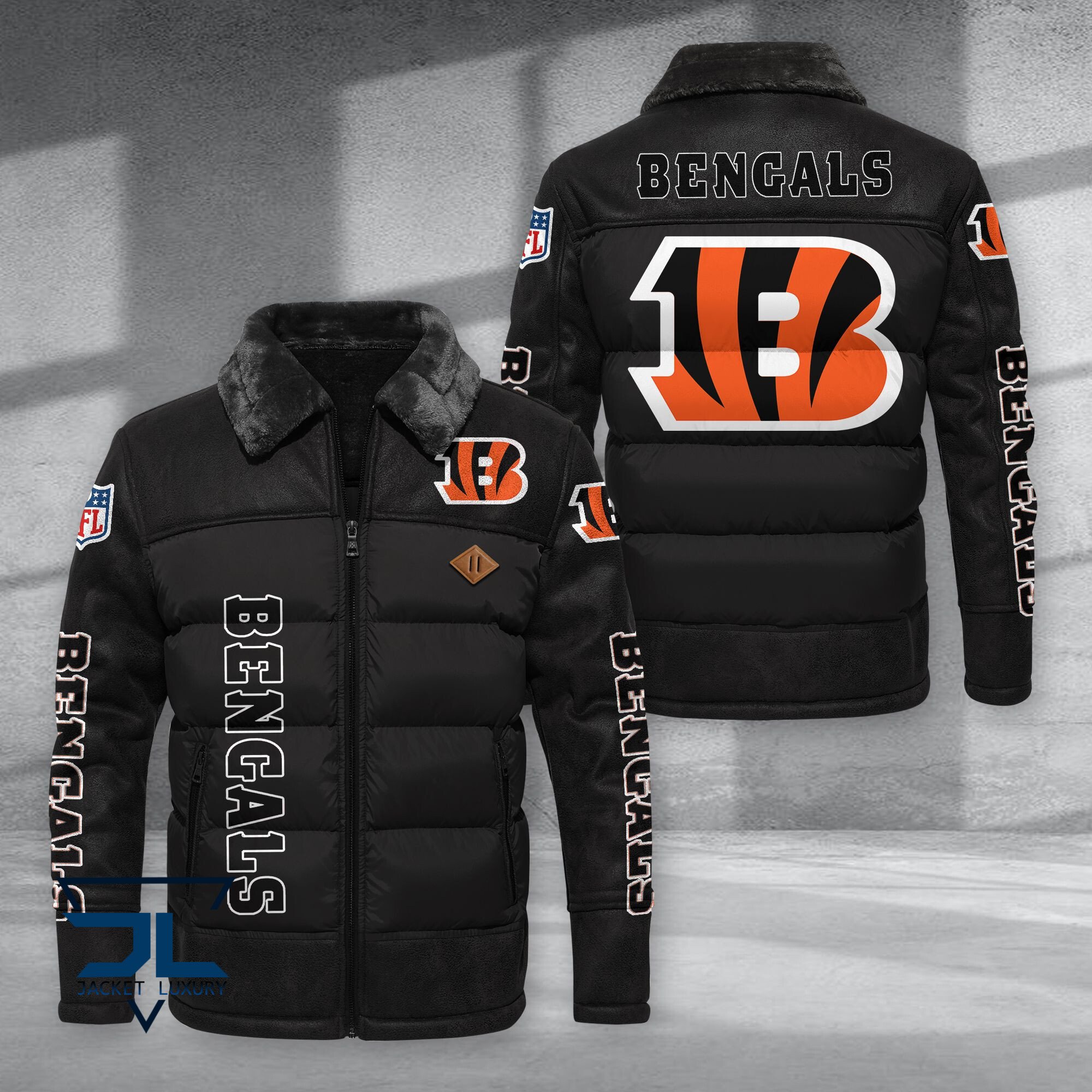 Cincinnati Bengals NFL Style Puffer Jacket For Fans
