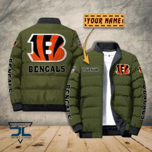 Cincinnati Bengals NFL Style Puffer Jacket For Fans