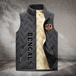 Cincinnati Bengals NFL Style Sleeveless Puffer Jacket For Fans