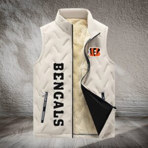 Cincinnati Bengals NFL Style Sleeveless Puffer Jacket For Fans