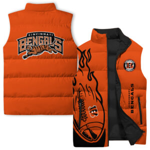 Cincinnati Bengals NFL Style Sleeveless Puffer Jacket For Fans