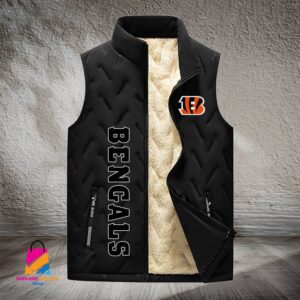 Cincinnati Bengals NFL Style Sleeveless Puffer Jacket For Fans
