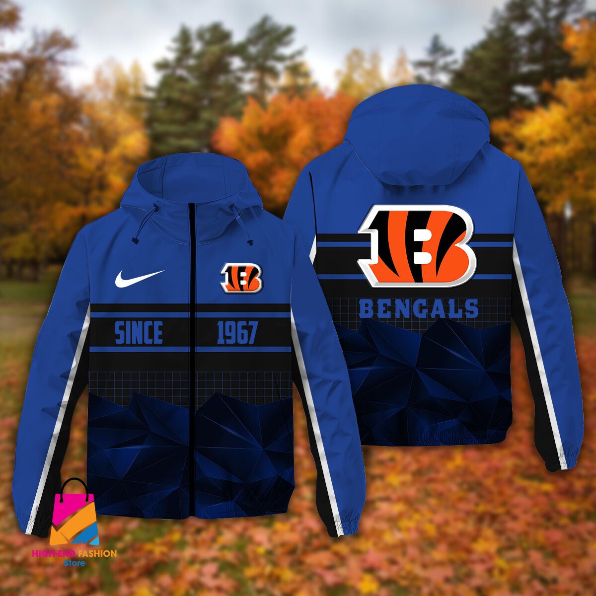 Cincinnati Bengals NFL Style Windbreaker Jacket For Fans